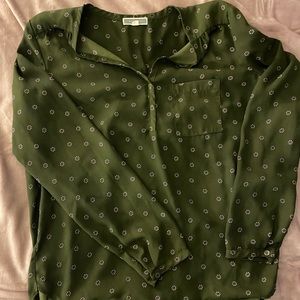 Olive Green Blouse - Loft